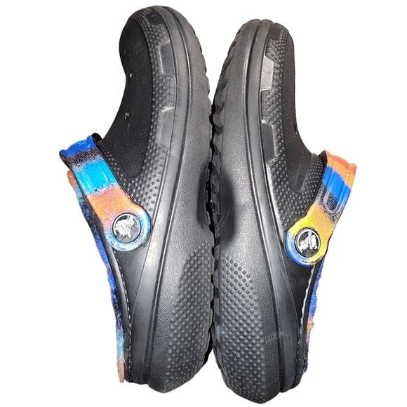 Crocs Classic Lined Spray Dye Rainbow Slip On Clog M6 W7 - Picture 5 of 7